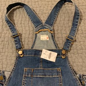 NWT Girls Crewcuts Skinny Overalls Size 14
